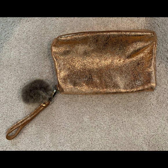Anthropologie Miss Albright clutch with Pom Pom and magnetic snap closure. NWT - Picture 7 of 9